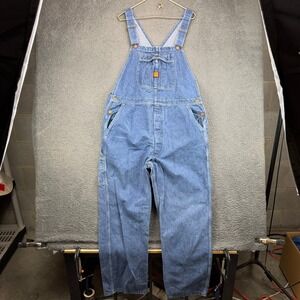Big Ben Mens Blue Denim Workwear Bib Overalls 42x32 8810DN2 Made in Mexico